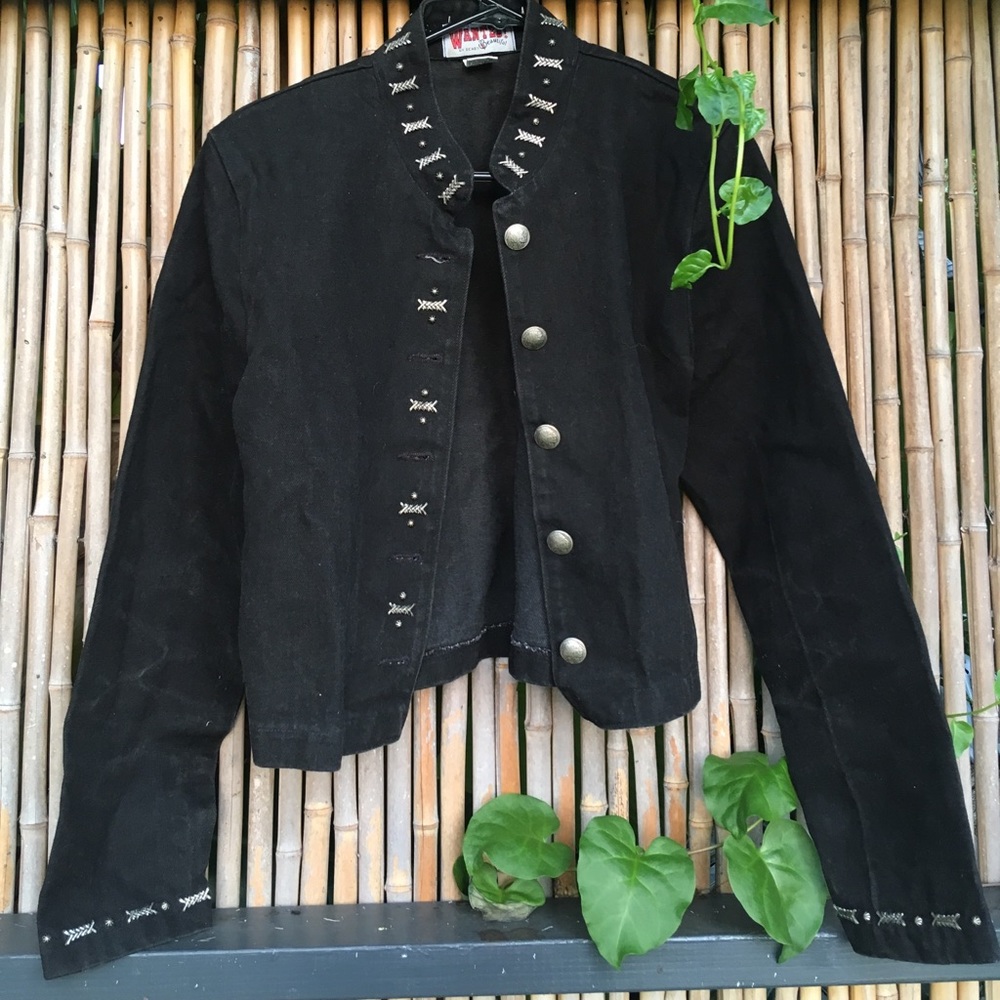 Vintage Black Denim Jacket